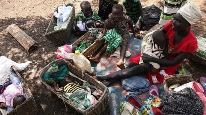 Refugees wey dey run commot South Sudan na mainly women and children