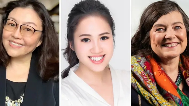 Left-right: Yoko Makiguchi, Serra Wei, Anne Boden