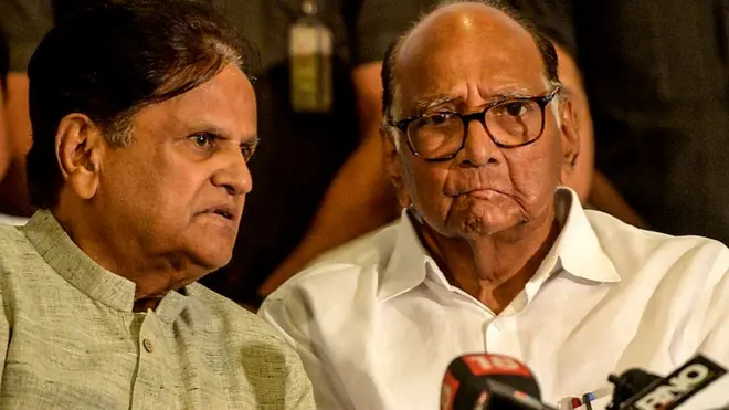 अहमद पटेल और शरद पवार