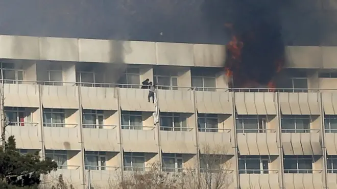 Guests tried to escape by using bed sheets to climb down from balconies