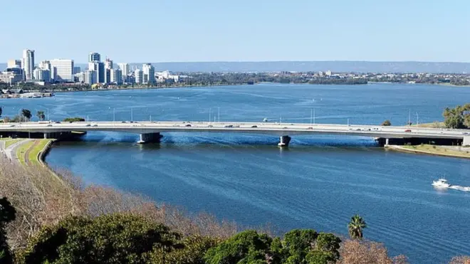 Perth city skyline, West Australia
