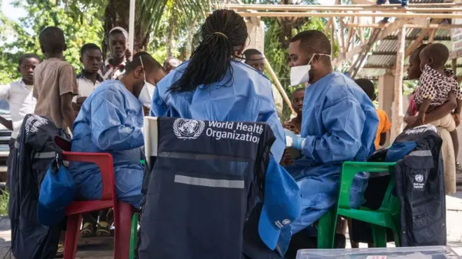 (Illustration: une équipe des agents de l'Oms lors de la riposte Ebola à Mbandaka)