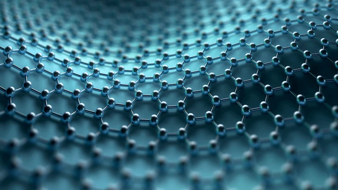 ภาพจำลองโครงสร้างระดับโมเลกุลของกราฟีน (Graphene)