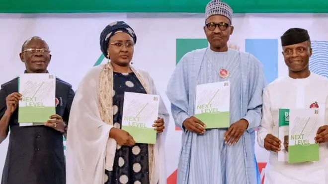 Oshiomhole,Aisha,Buhari na Osinbajo