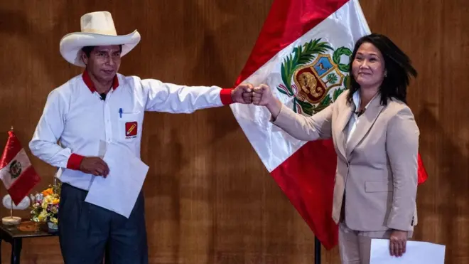 Pedro Castillo y Keiko Fujimori