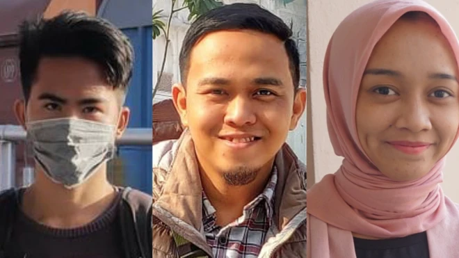 Dari kiri ke kanan, Arif, Agoes dan Ayu, tiga mahasiswa Indonesia tengah menempuh studi ketika India, seperti halnya negara lain, berjuang melawan pandemi Covid-19.