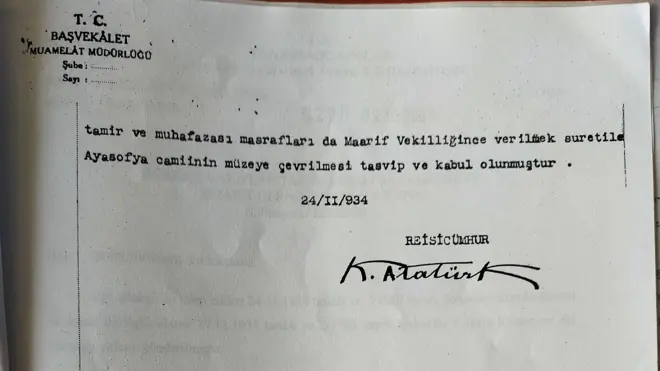 1934 tarihli karar metni