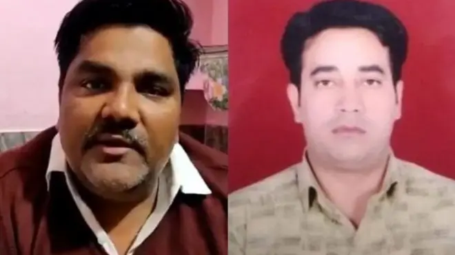 पार्षद ताहिर हुसैन (बाएं) और दिल्ली हिंसा में मारे गए अंकित शर्मा