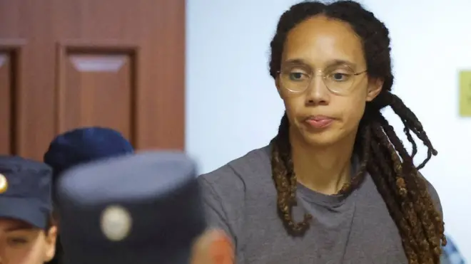 Бриттни Грайнер в суде 4 августа 2022 года