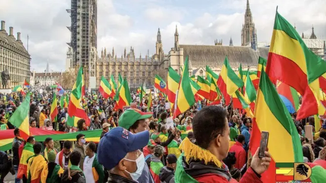 ኣብ ዓዲ ኢንግሊዝ ዝተኻየደ ሰልፊ