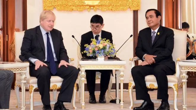 นายบอริส จอห์นสัน และ พล.อ.ประยุทธ์ จันทร์โอชา