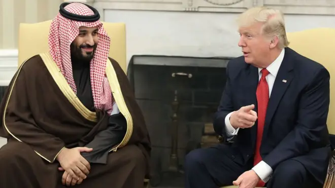 صدر ٹرمپ اور سعودی نائب ولی عہد محمد بن سلمان