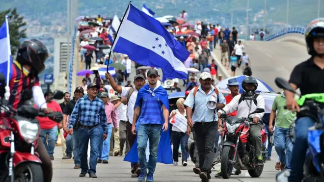 Protestas en Tegucigalpa.