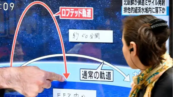 Japanese television networks heavily covered the missile launch on Tuesday
