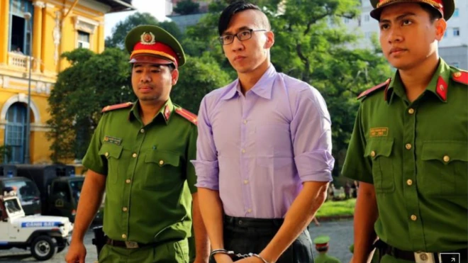 Will Nguyễn trước phiên xét xử ngày 20/7 tại Tòa án Nhân dân TP Hồ Chí Minh, với tội danh 'gây rối trật tự công cộng'