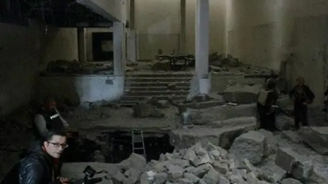 بالفيديو: ما تبقى من متحف الموصل التاريخي