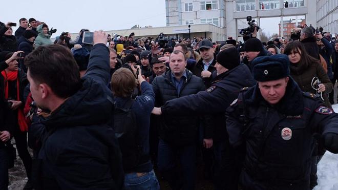 Стихийный протест в Волоколамске