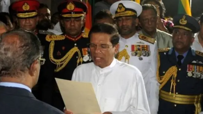 ජනාධිපතිවරයා දිවුරුම් දුන් අවස්ථාව