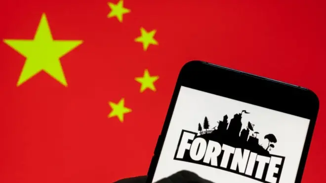 Fortnite and Chinese flag illustration