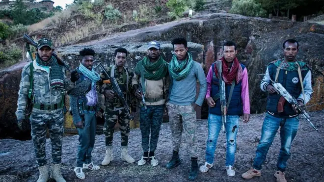 የፋኖ አባላት ባለፈው ታኅሣሥ ላሊበላ ውስጥ