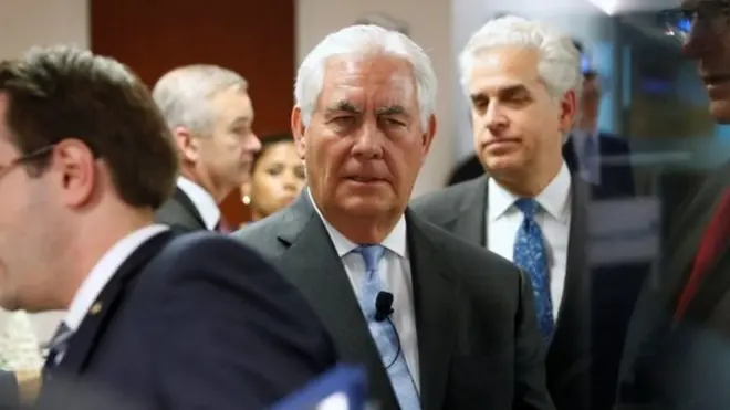 Ngoại trưởng Mỹ Rex Tillerson tại diễn đàn Hội đồng Đại Tây Dương