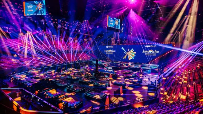 Parter roterdamske Ahoj Arene gde će sedeti delegacije zemalja