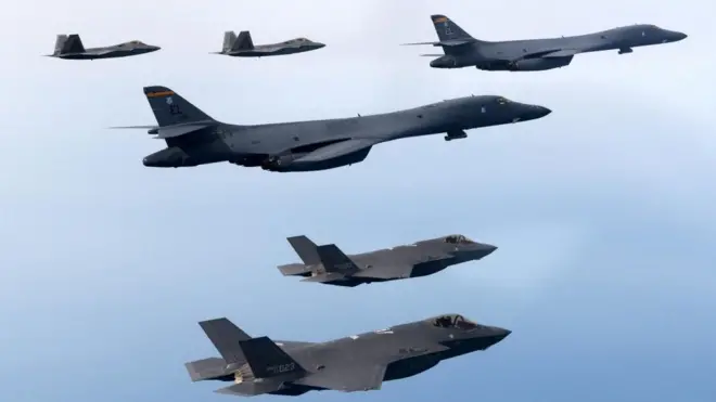 한국 국방부는 2023년 2월 1일 한미 공군이 서해 상공에서 한국의 F-35A 전투기, 미국의 B-1B 전략폭격기, F-22, F-35B 전투기 등과 연합 공중훈련을 실시했다고 밝혔다