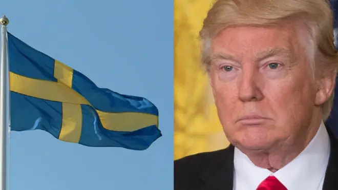 Presiden Trump mengatakan mengutip tayangan dokumentasi di stasiun TV Fox News tentang peningkatan kriminalitas di Swedia.