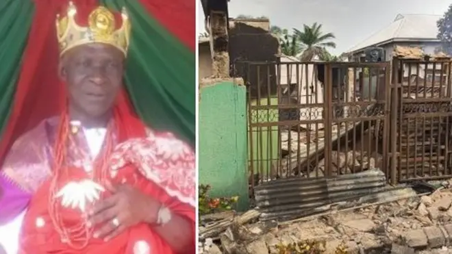 Igwe Oliver Nnaji na ụlọ ya gbara ọkụ