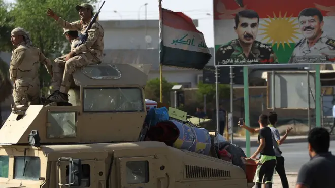 Kerkük'e giren Irak güçleri