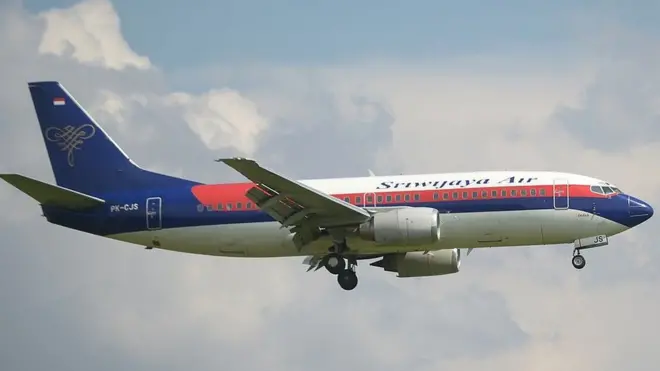 Foto ilustrasi: Pesawat Sriwijaya Air mengudara pada 18 Maret 2013 di atas Bandara Soekarno Hatta, Provinsi Banten.