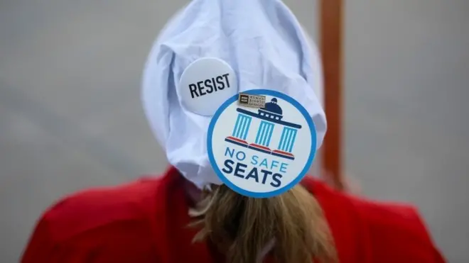 Участница протестов