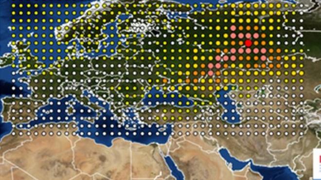 La fuga de material radioactivo alcanzó a la mayor parte de los países de Europa.
