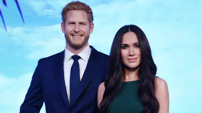 A brand new waxwork of Meghan Markle is unveiled at Madame Tussauds" in London