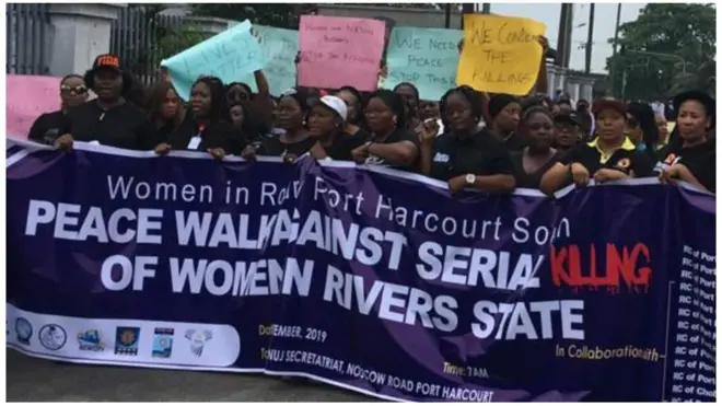 ባለፈው ሳምንት ወንጀለኛው እንዲታደን ለመጠየቅ በርካታ ሴቶች አደባባይ ወጥተው ነበር