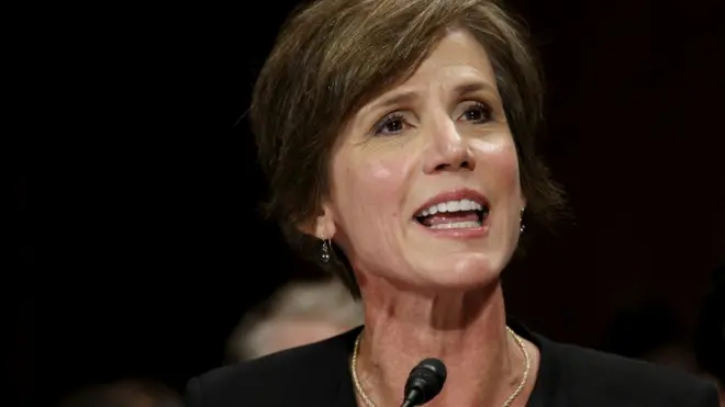 美国代理司法部长萨莉·耶茨在质疑美国总统特朗普颁布的移民禁令的合法性后已被特朗普解职。