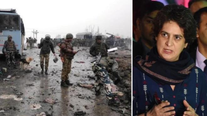 पुलवामा प्रियंका गांधी