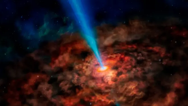 Un agujero negro engulle todo lo que llega a él, incluso la luz.