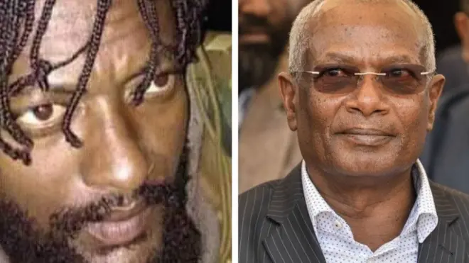 የምዕራብ ኦሮሚያ የኦነግ ጦር መሪ መሮ (ግራ) እና የኦነግ ሊቀመንበር ዳውድ ኢብሳ (ቀኝ)።