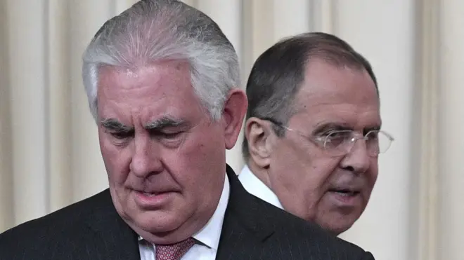 Совместная пресс-конференция Тиллерсона с Сергеем Лавровым являла собой "напряженное, неловкое зрелище"