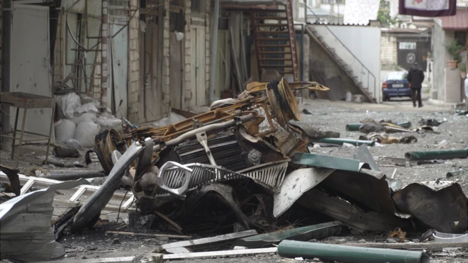 Разрушения в Степанакерте