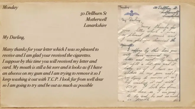 The woman's three page reply was among dozens of other objects found under the floorboards