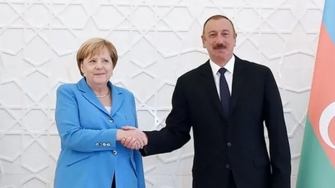 Almaniya Kansleri Angela Merkel prezident İlham Əliyevlə görüşüb
