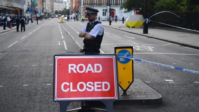 An officer at the scene