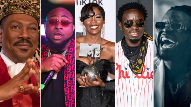 Eddie Murphy, Davido, Tiwa Savage, Michael Blackson, Locko