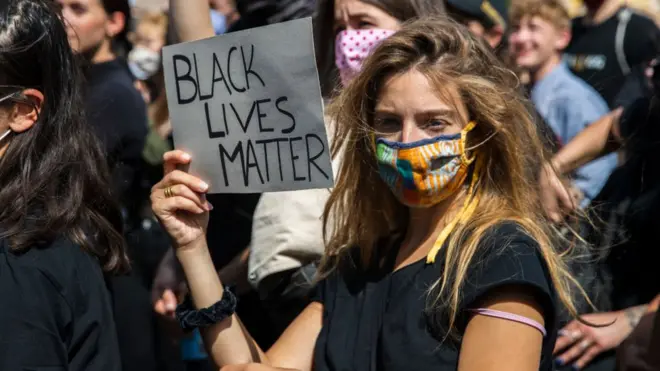 Protesta por la injusticia racial en Estados Unidos.