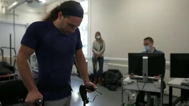 Man walking with walker