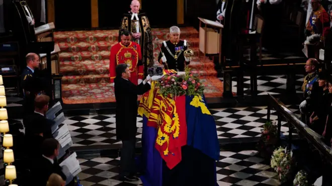 Coffin in St George's chapel