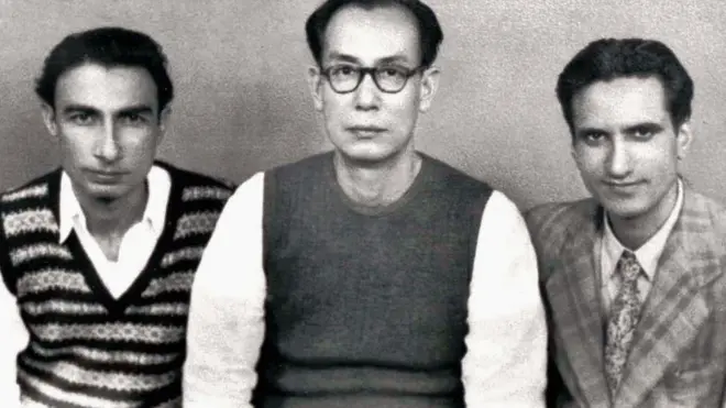 साहिर लुधियानवी और एसडी बर्मन की तस्वीर.