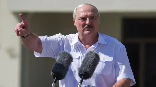 President Lukashenko is facing protests after winning re-election for the fifth time, according to the electoral commission